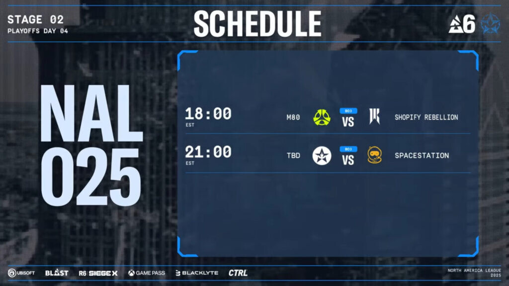 R6 Nal Playoffs Stage2 2025 Day4 Schedule 1024x576